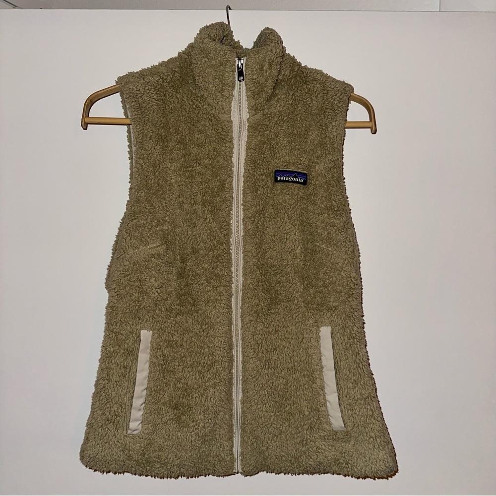 Patagonia Los Gatos Fleece Vest Tan Size Small